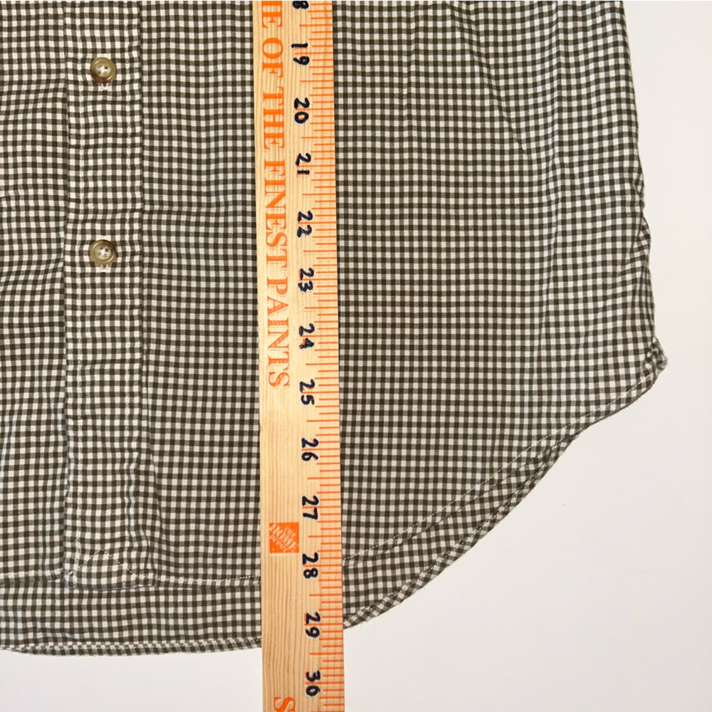 Polo Ralph Lauren mens brown gingham stretch poplin long sleeve shirt size SMALL - Picture 7 of 9